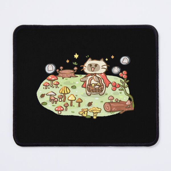 Item preview, Kawaii Cat Mushroom Forest Cute Foraging Cat designed and sold by Doublettadraw.