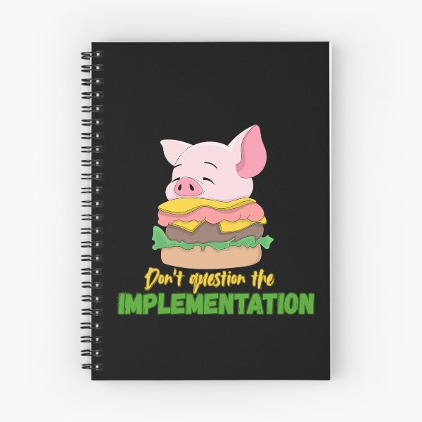 Item preview, Funny Programmer Shirt – Don’t Question the Implementation Meme Cute Pig Burger Developer Humour designed and sold by Yesss-Mau.