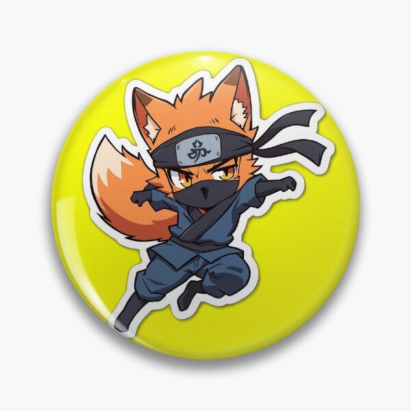 Item preview, Stealthy Ninja Fox - Agile Shinobi Kitsune - Anime Action Sticker designed and sold by ArtByLorrens.
