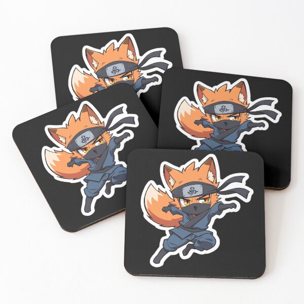 Item preview, Stealthy Ninja Fox - Agile Shinobi Kitsune - Anime Action Sticker designed and sold by ArtByLorrens.