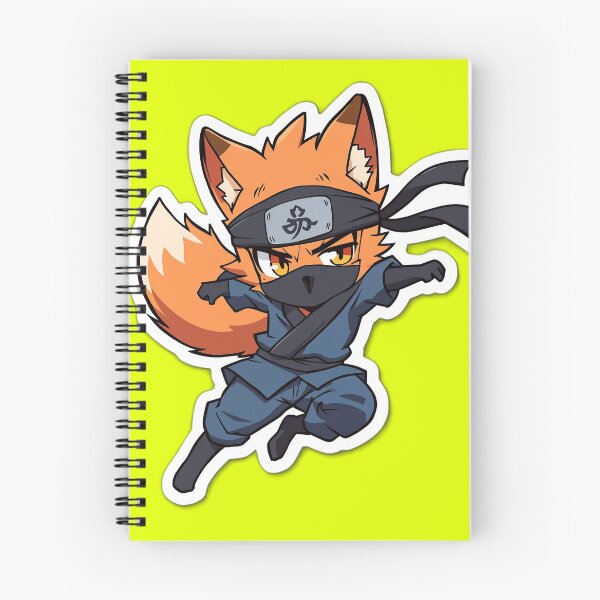 Item preview, Stealthy Ninja Fox - Agile Shinobi Kitsune - Anime Action Sticker designed and sold by ArtByLorrens.