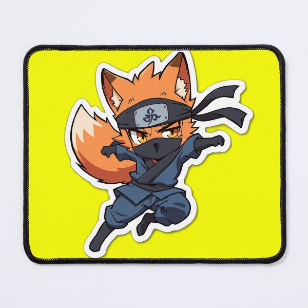 Item preview, Stealthy Ninja Fox - Agile Shinobi Kitsune - Anime Action Sticker designed and sold by ArtByLorrens.