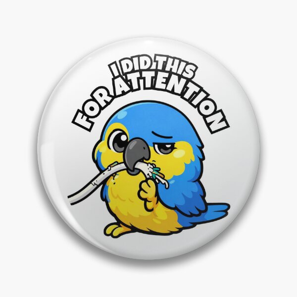 Item preview, Funny Macaw I Did This For Attention – Chaotic Parrot Meme designed and sold by FeatherChaos.
