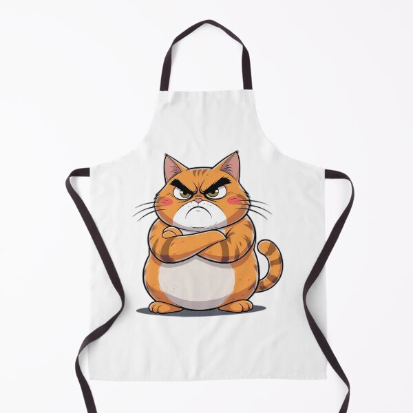 Item preview, Angry Grumpy Orange Cat Cartoon - Funny Cat Gift designed and sold by InkDrop Studio.