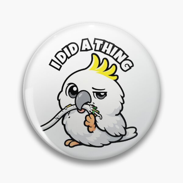 Item preview, Funny Cockatoo I Did A Thing – Mischievous Chaos Meme designed and sold by FeatherChaos.