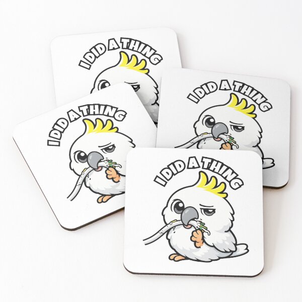 Item preview, Funny Cockatoo I Did A Thing – Mischievous Chaos Meme designed and sold by FeatherChaos.