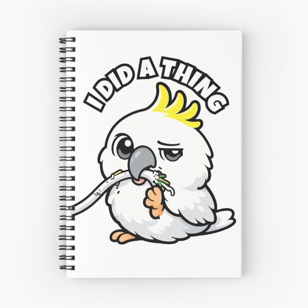 Item preview, Funny Cockatoo I Did A Thing – Mischievous Chaos Meme designed and sold by FeatherChaos.