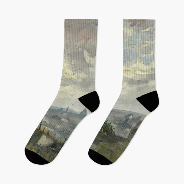Item preview, View of Paris by Vincent van Gogh: Post Impressionist Cityscape Poster designed and sold by artofuniverse.