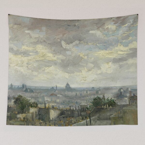 Item preview, View of Paris by Vincent van Gogh: Post Impressionist Cityscape Poster designed and sold by artofuniverse.