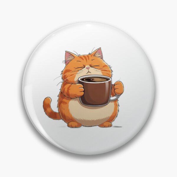 Item preview, Coffee Addict Orange Cat Cartoon - Funny Cat Mug Gift designed and sold by InkDrop Studio.