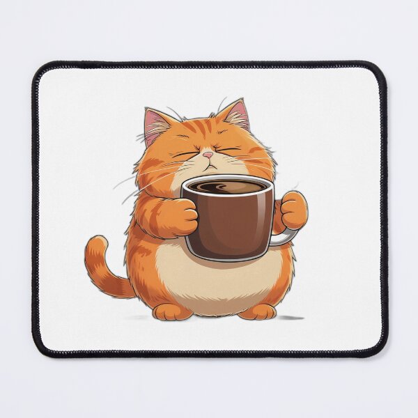 Item preview, Coffee Addict Orange Cat Cartoon - Funny Cat Mug Gift designed and sold by InkDrop Studio.