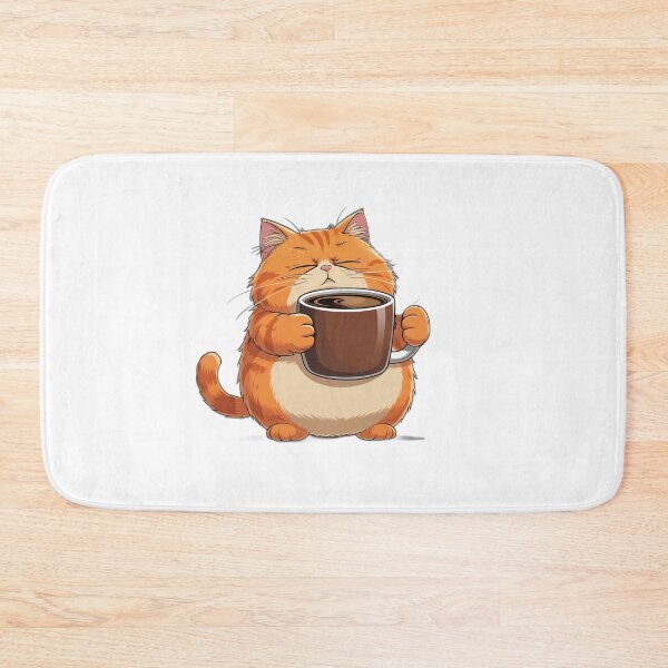 Item preview, Coffee Addict Orange Cat Cartoon - Funny Cat Mug Gift designed and sold by InkDrop Studio.