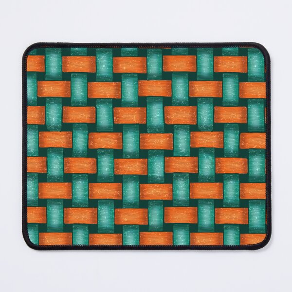 Item preview, Tropical Weave Pattern: Mango and Turquoise Basket designed and sold by Nekogobido.