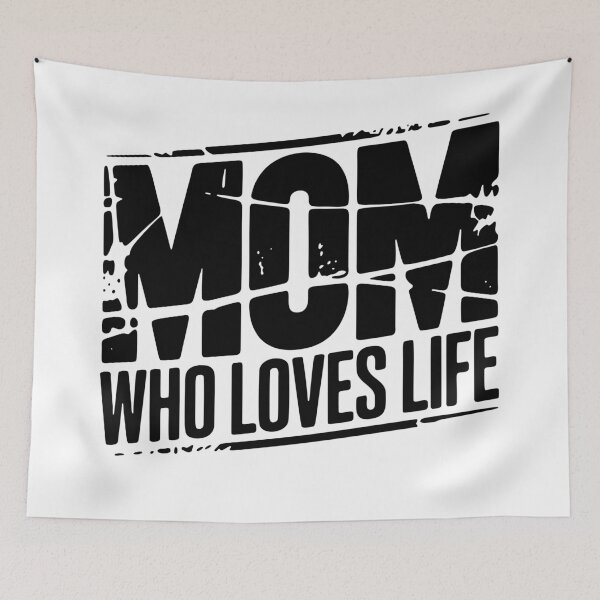 Item preview, Mom Who Loves Life | Bold Grunge Design Gift designed and sold by cabana.space.