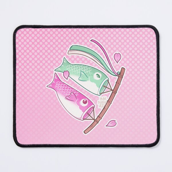 Item preview, Springtime Cherry Blossoms - koinobori pink background designed and sold by Ink-Nano-Art.