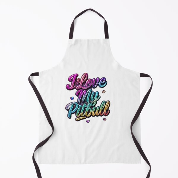Item preview, I Love My Pitbull Colorful Script With Hearts designed and sold by My Pitbull Place.