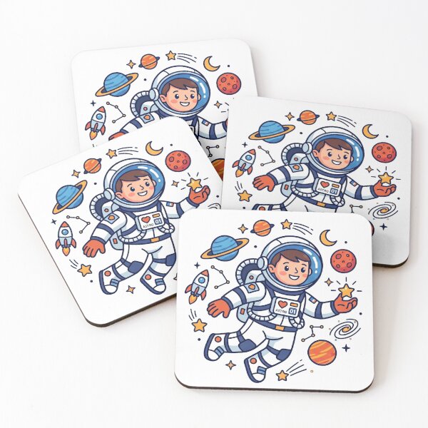 Item preview, Cute Astronaut Floating in Space – Kawaii Cosmic Adventure & Galaxy Dream Art designed and sold by ArtsyExplorer.