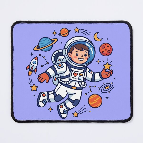 Item preview, Cute Astronaut Floating in Space – Kawaii Cosmic Adventure & Galaxy Dream Art designed and sold by ArtsyExplorer.