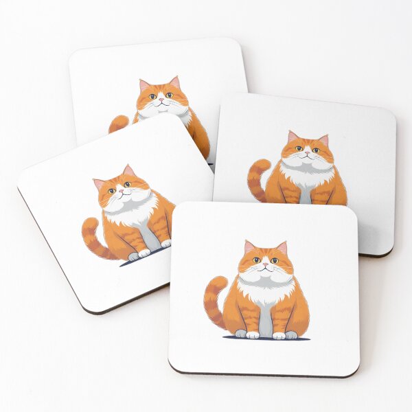 Item preview, Sitting Orange Cat Art — Cat Lover Gift Idea designed and sold by InkDrop Studio.