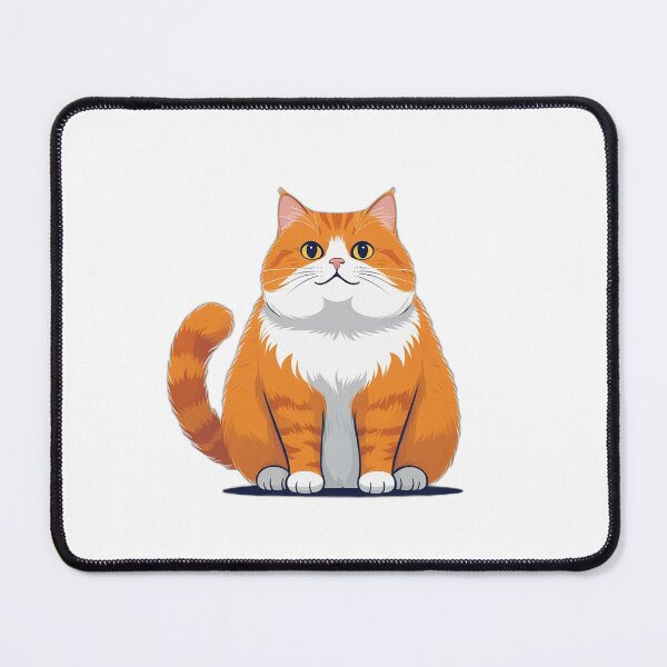 Item preview, Sitting Orange Cat Art — Cat Lover Gift Idea designed and sold by InkDrop Studio.