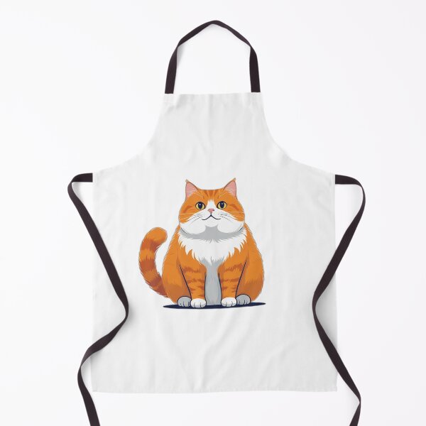 Item preview, Sitting Orange Cat Art — Cat Lover Gift Idea designed and sold by InkDrop Studio.