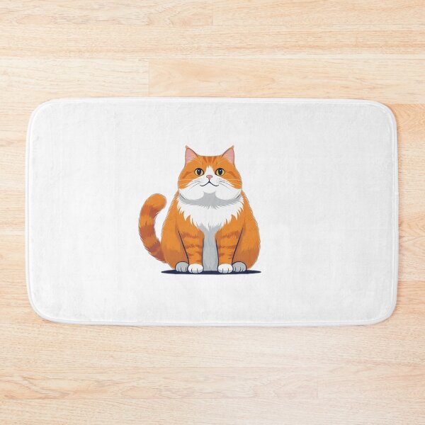 Item preview, Sitting Orange Cat Art — Cat Lover Gift Idea designed and sold by InkDrop Studio.