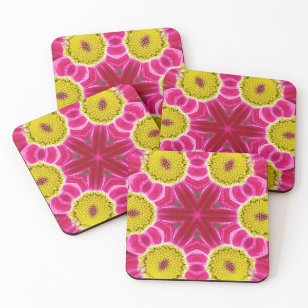 Aperçu de l'œuvre Pink Daisy Kaleidoscope Pattern – Vibrant Floral Symmetry créée et vendue par SilentBloomLab.