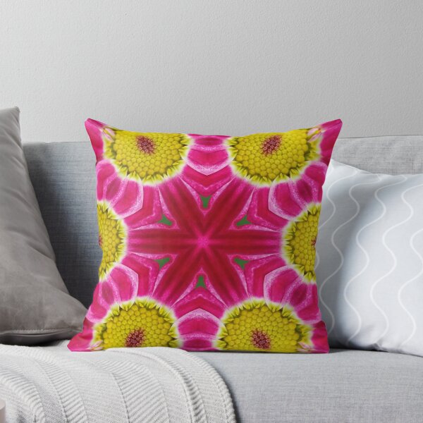 Aperçu de l'œuvre Pink Daisy Kaleidoscope Pattern – Vibrant Floral Symmetry créée et vendue par SilentBloomLab.