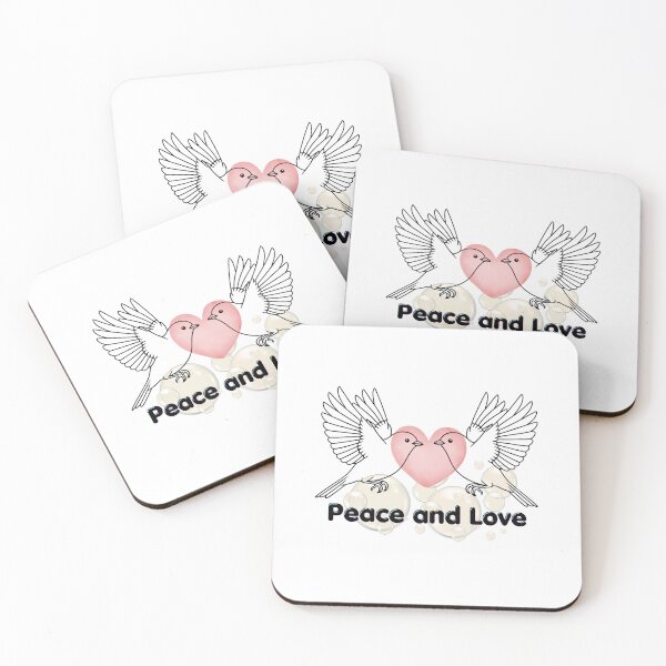 Item preview, Peace & Love Dove Design -Minimal Bird Heart Aesthetic designed and sold by Palette _Vibes.