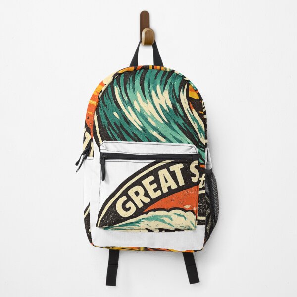 Item preview, Great Salt Lake Surf Retro Sunset Badge designed and sold by Dresut.
