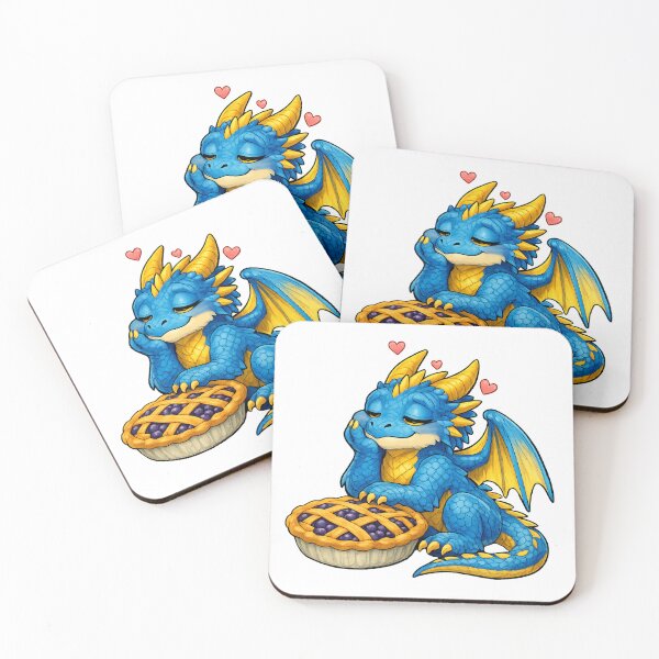 Item preview, Sweet Daydreams Baby Dragon with Blueberry Pie designed and sold by Hatchling Hollow.