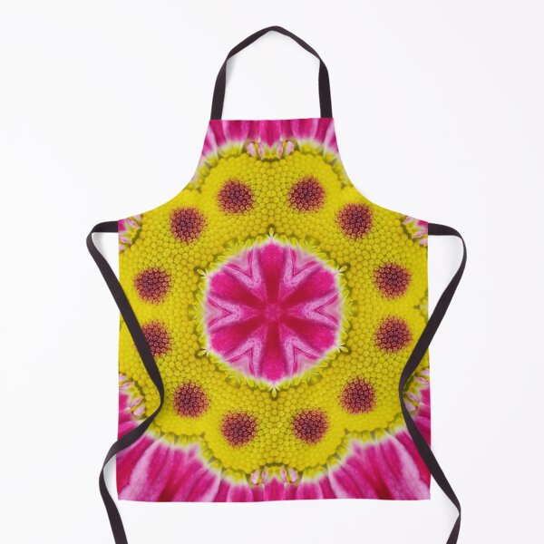Aperçu de l'œuvre Pink and Yellow Floral Mandala – Kaleidoscope Daisy Pattern créée et vendue par SilentBloomLab.
