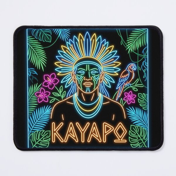 Item preview, Kayapó Neon Tribal Warrior – Amazonian Glow Jungle Art | Trending Ethnic Boho T-Shirt designed and sold by KAYAPO.