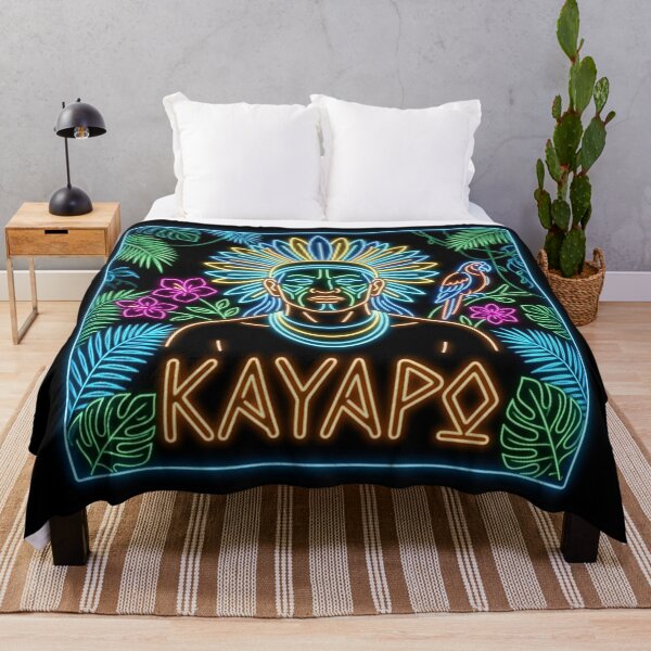 Item preview, Kayapó Neon Tribal Warrior – Amazonian Glow Jungle Art | Trending Ethnic Boho T-Shirt designed and sold by KAYAPO.
