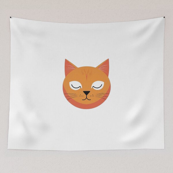 Item preview, Orange Cat Face Art — Cute Cat Lover Gift designed and sold by InkDrop Studio.
