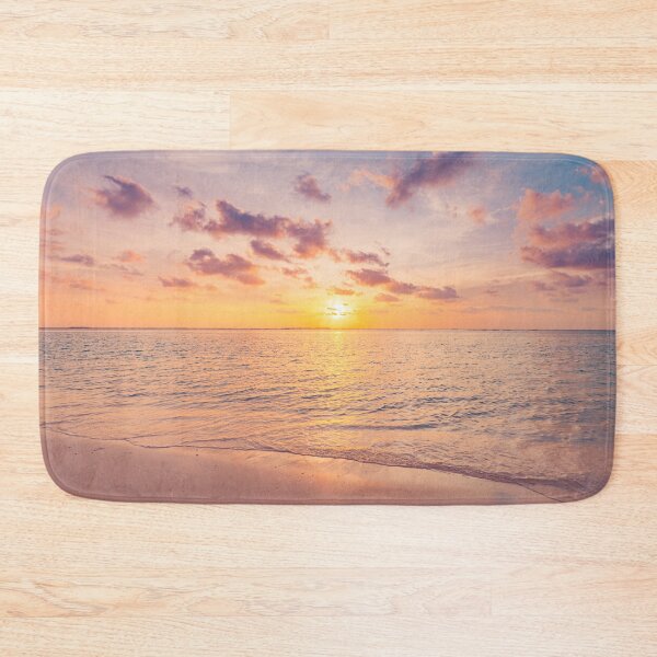 Item preview, Dreamy Pink Sunset Sky Tropical Beach Ocean designed and sold by icemanphotos.