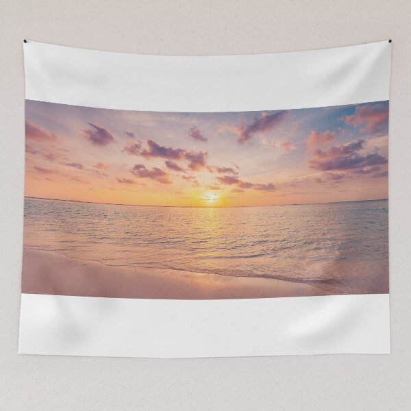 Item preview, Dreamy Pink Sunset Sky Tropical Beach Ocean designed and sold by icemanphotos.