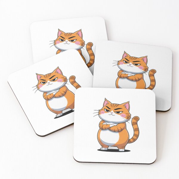 Item preview, Sassy Orange Cat Cartoon - Funny Attitude Cat Gift designed and sold by InkDrop Studio.