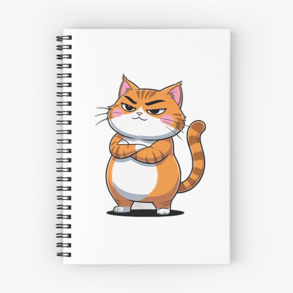 Item preview, Sassy Orange Cat Cartoon - Funny Attitude Cat Gift designed and sold by InkDrop Studio.
