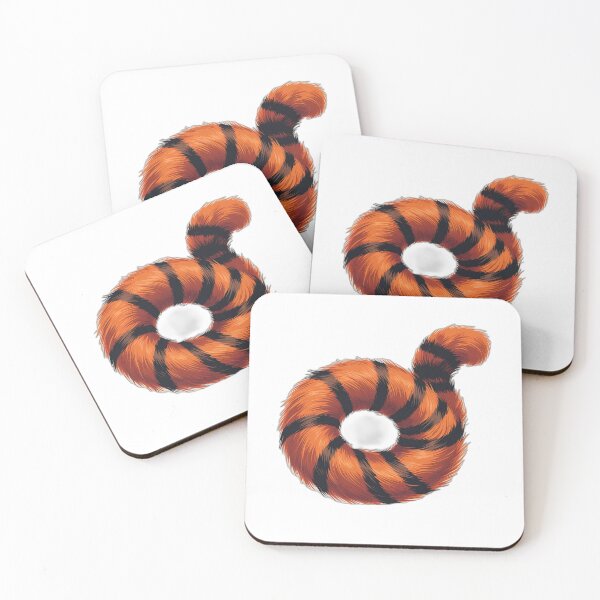 Item preview, Curled Orange Cat Tail Art — Cat Lover Gift designed and sold by InkDrop Studio.