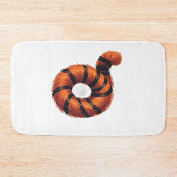 Item preview, Curled Orange Cat Tail Art — Cat Lover Gift designed and sold by InkDrop Studio.