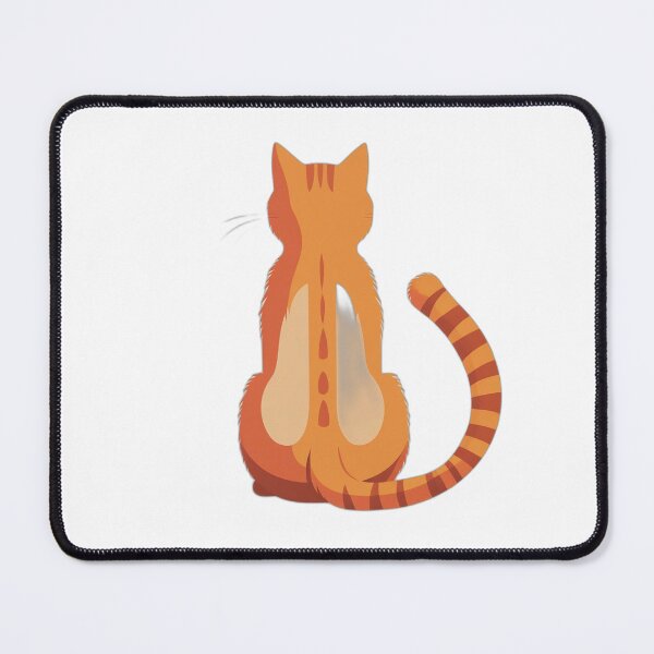 Item preview, Orange Cat From Behind Art — Cat Lover Gift designed and sold by InkDrop Studio.