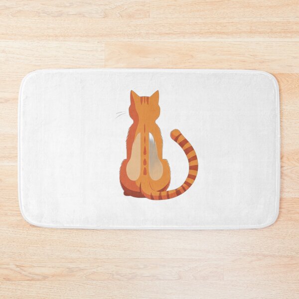 Item preview, Orange Cat From Behind Art — Cat Lover Gift designed and sold by InkDrop Studio.