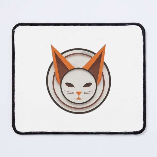 Item preview, Geometric Orange Cat Ear Icon — Cat Lover Gift designed and sold by InkDrop Studio.