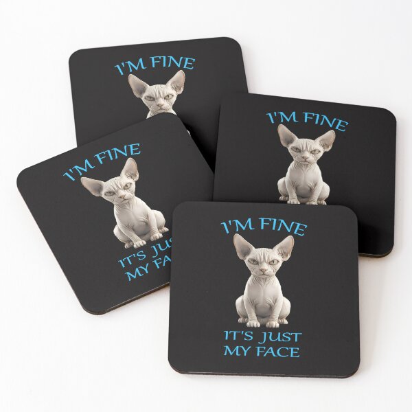 Item preview, Sphynx Cat I'm Fine It’s Just My Face designed and sold by Atteestude.