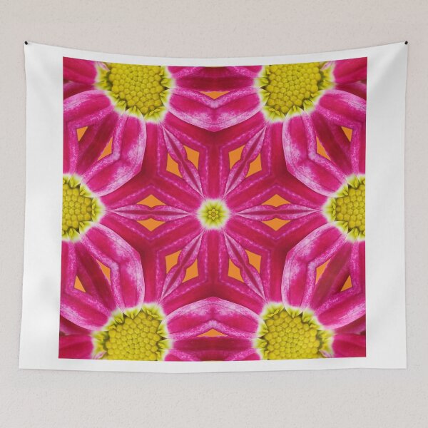 Item preview, Pink and Orange Floral Pattern – Vibrant Kaleidoscope Design designed and sold by SilentBloomLab.
