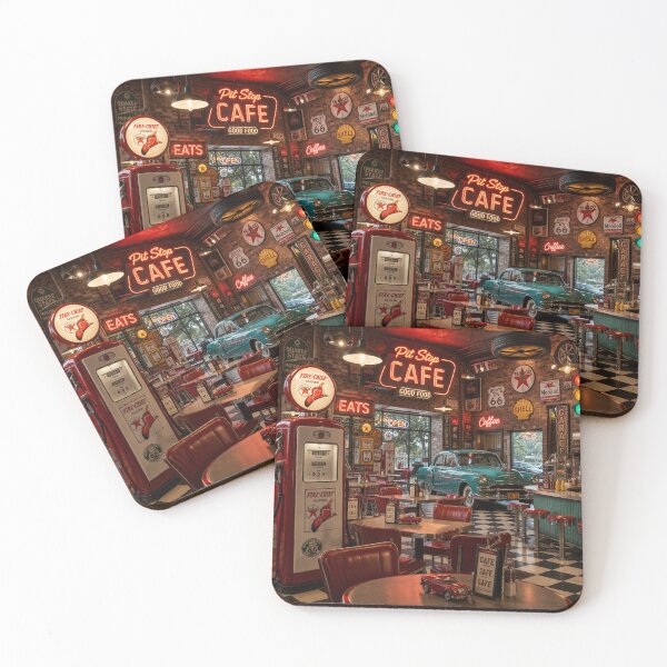 Item preview, Retro Route 66 style cafe designed and sold by JuViRo.