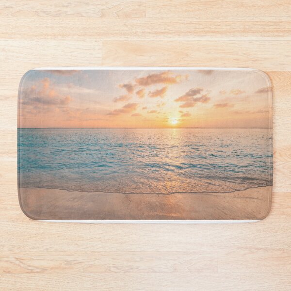 Item preview, Dreamy Pink Sunset Sky Tropical Beach Ocean designed and sold by icemanphotos.