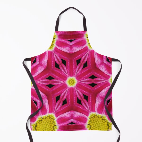 Aperçu de l'œuvre Pink Floral Kaleidoscope on Black – Bold Daisy Pattern créée et vendue par SilentBloomLab.
