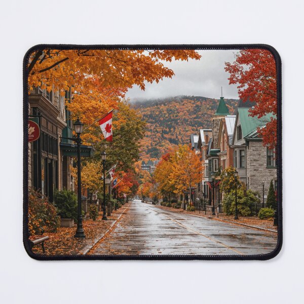 Item preview, Autumn street in a Canadian town designed and sold by JuViRo.